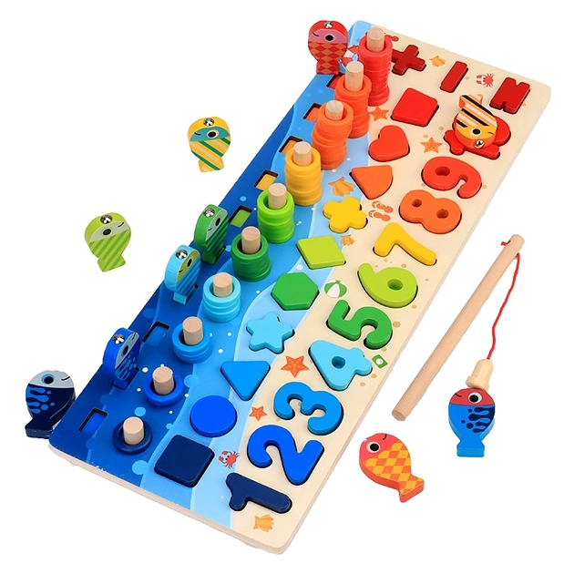 puzzle en bois, jouets montessori, jouets en bois, puzzle de chiffres, jouet d'appariement