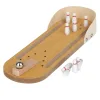 mini bowling, bowling board game, wooden bowling, wooden bowling set