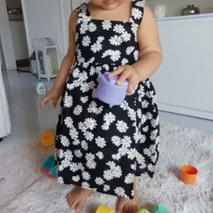 Reçu la Robe Sans Manches à Imprimé Floral pour Bébé Fille du client T***e.