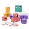 Blocs de construction, puzzle d'expression, blocs de construction visage changeant