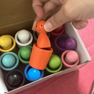 Reçu Poupées à Chevilles Dans des Gobelets Jouet Montessori De Tri des Couleurs de la part du client Z****e.