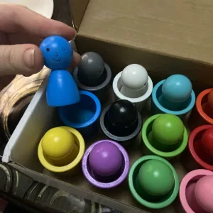 Reçu Poupées à Chevilles Dans des Gobelets Jouet Montessori De Tri des Couleurs de la part du client G***i.