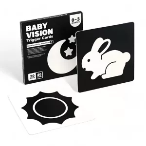 cartes de vision, cartes de contraste noir et blanc