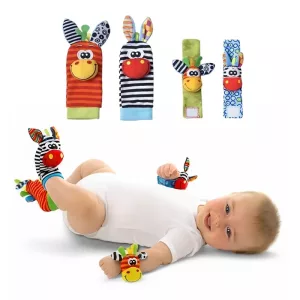 jouets hochets, chaussettes animaux, chaussettes hochets, hochet poignet