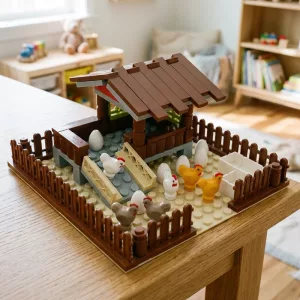 Blocs de construction Ferme et Poulailler DIY pour enfants