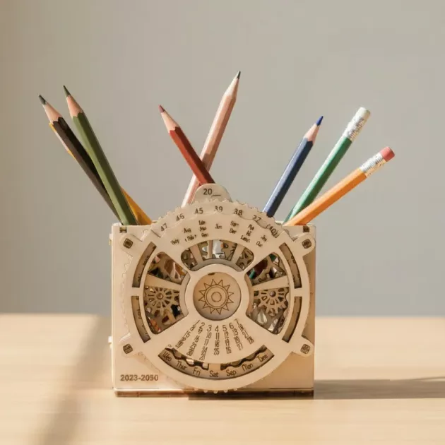 wooden assemble toy, pencil box 3d puzzle, wooden puzzle