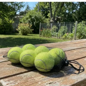 Lot de 6 balles de tennis avec sac en mesh