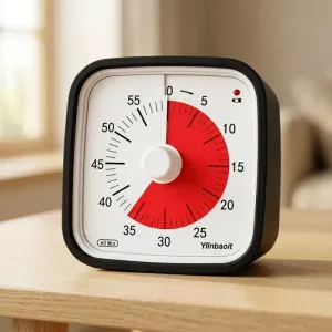 silent timer, countdown timer, 60 minute timer, countdown clock, visual countdown timer