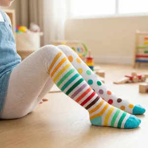 Collants en coton colorés et mignons pour enfants