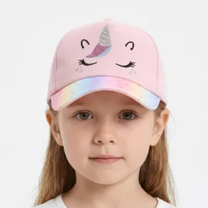 Adorable casquette de baseball en coton licorne pour enfants