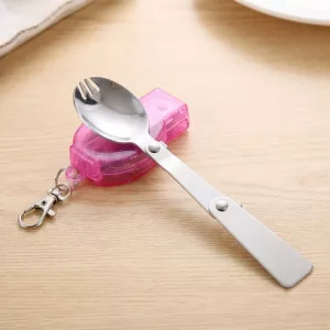 Couverts de voyage pliables en acier inoxydable pour enfants