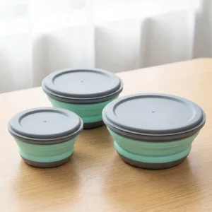 Lot de 3 contenants repas pliables portables pour enfants