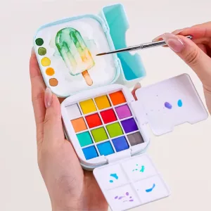 Kit d’art de peinture avec 16 aquarelles pour enfants