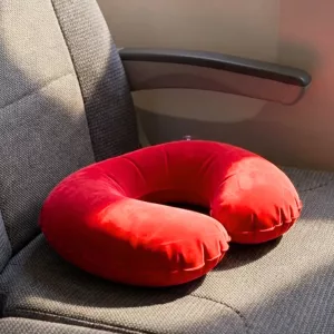 Oreiller de voyage gonflable avec soutien cervical