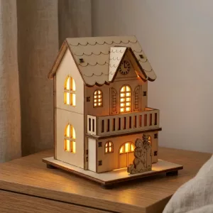 Décoration d’intérieur maison LED en bois
